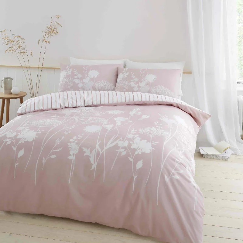 Meadowsweet Floral Duvet Cover Set Blush