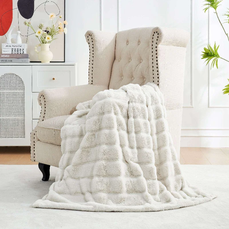 Sheared Faux Fur Throw Blanket