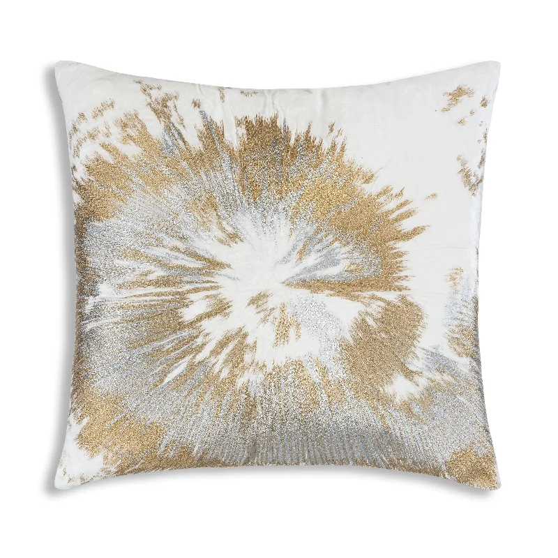 Mira Starburst Ivory Velvet Pillow