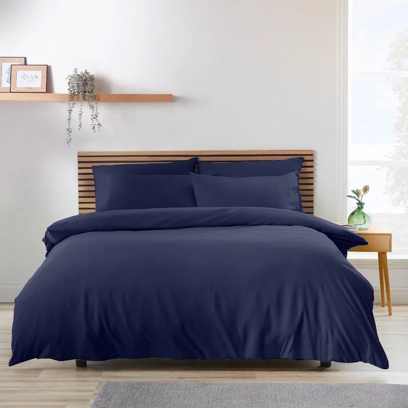 So Soft Easy Iron Duvet Cover Set Navy