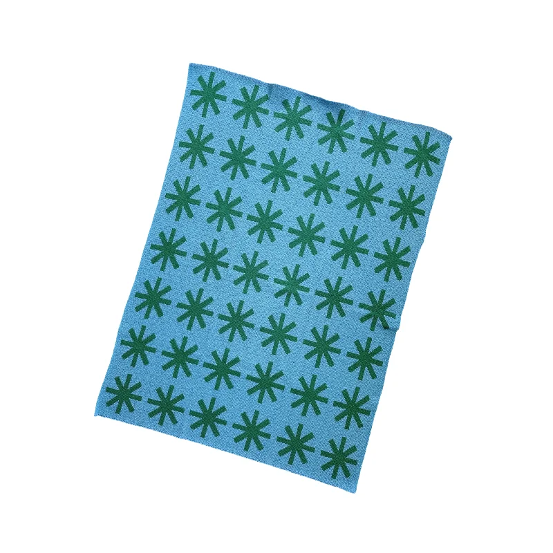 Starshine Mini- Sky Blue and Green Baby Blanket