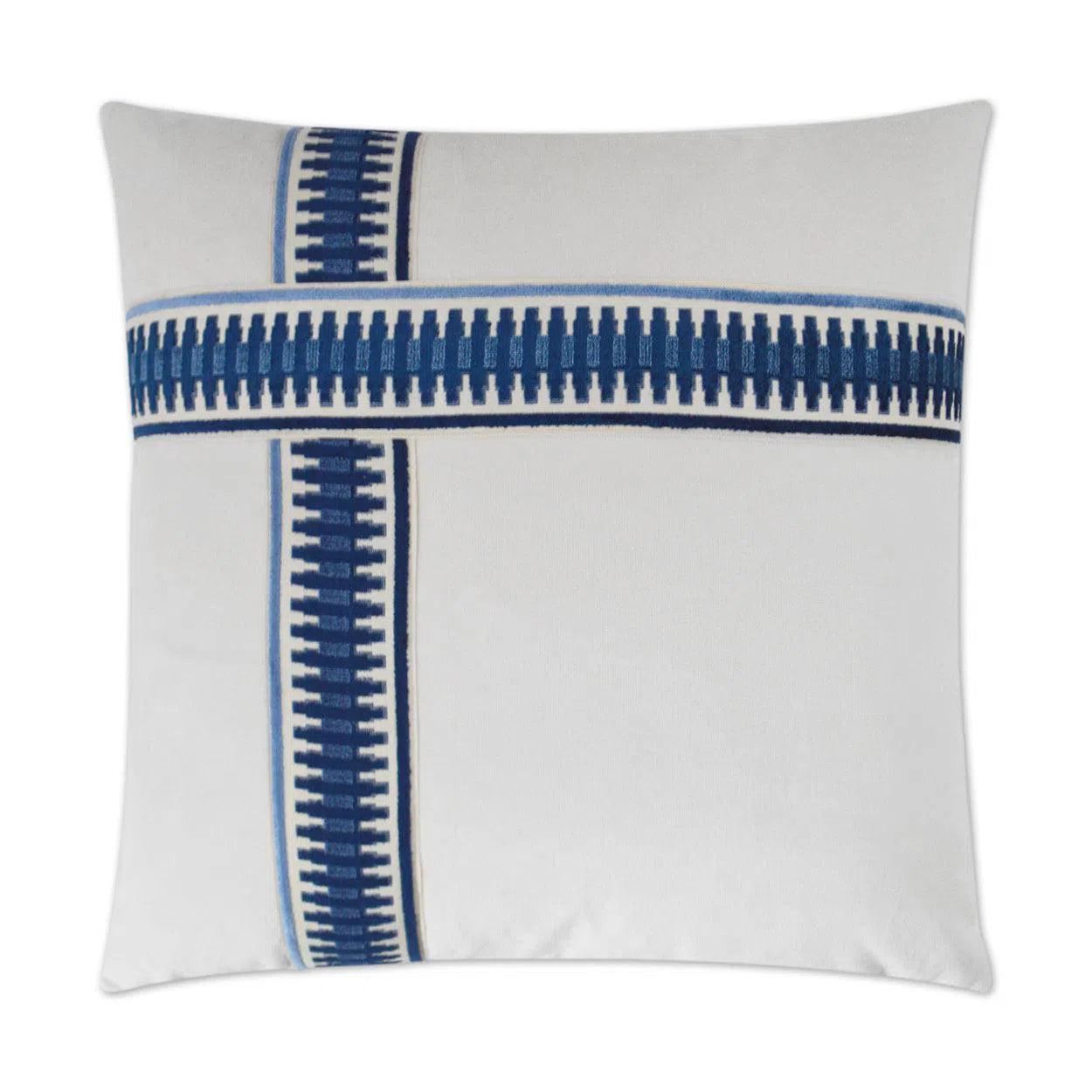 Antibes II Blue Blue Throw Pillow With Insert