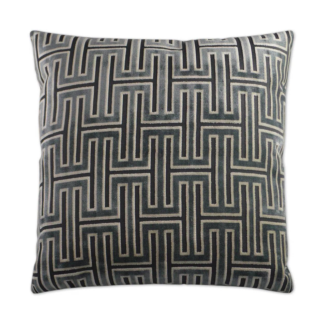 Carlyle Zinc Black Throw Pillow With Insert