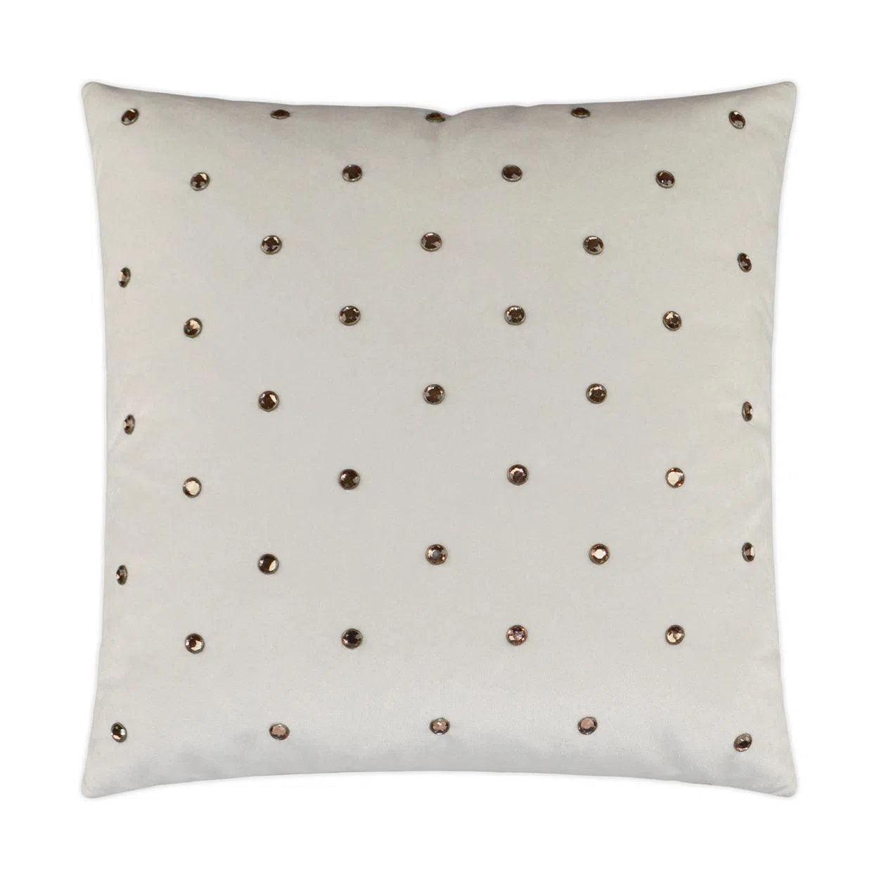 Jewels Ivory Throw Pillow With Insert