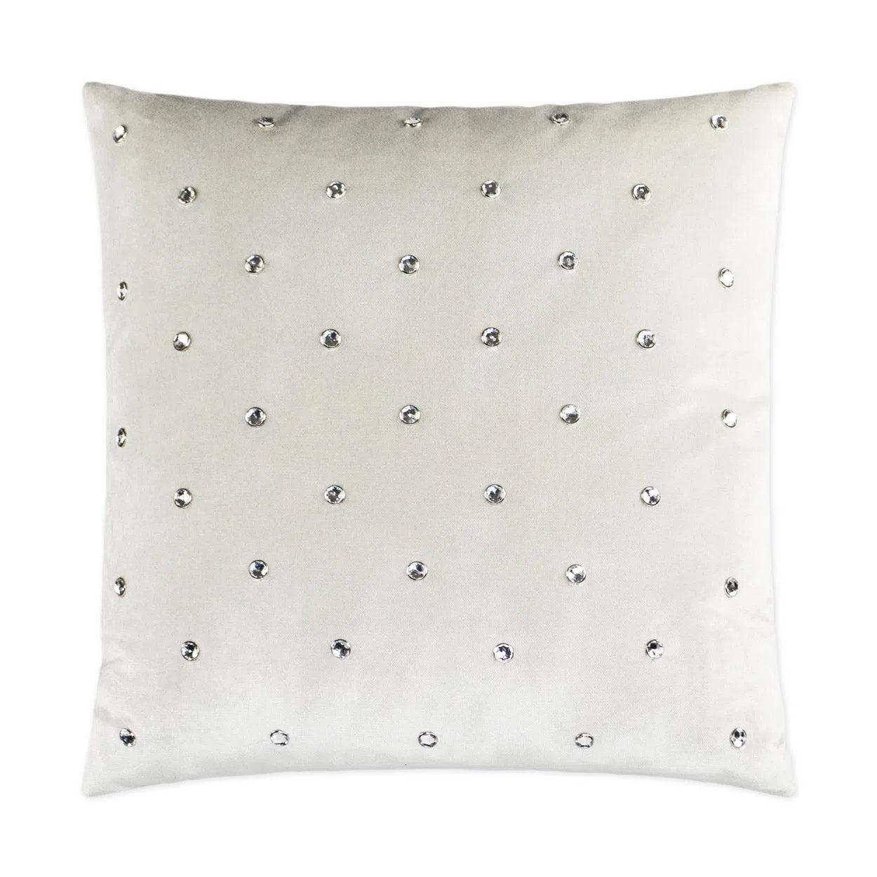 Jewels Marshmallow White Throw Pillow With Insert