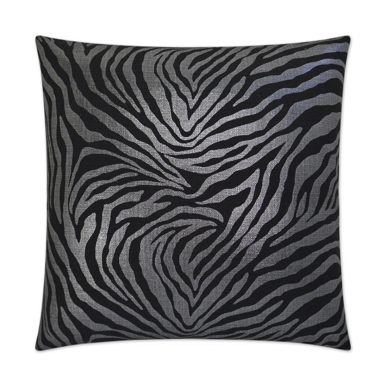 Kumba Ebony Black Throw Pillow With Insert