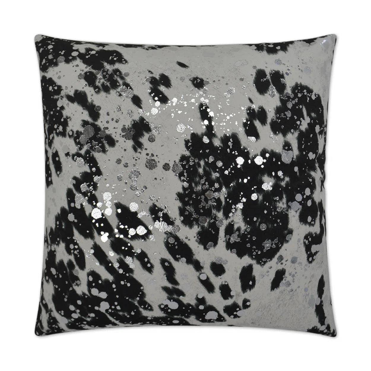 Mottley Moo Domino Black Throw Pillow With Insert