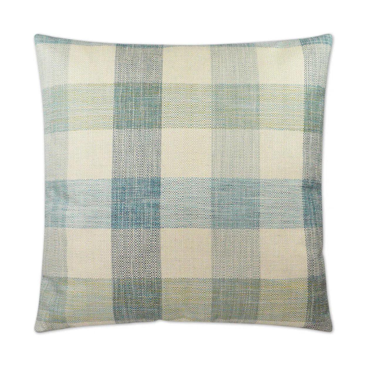 Plantation Aqua Blue Throw Pillow With Insert