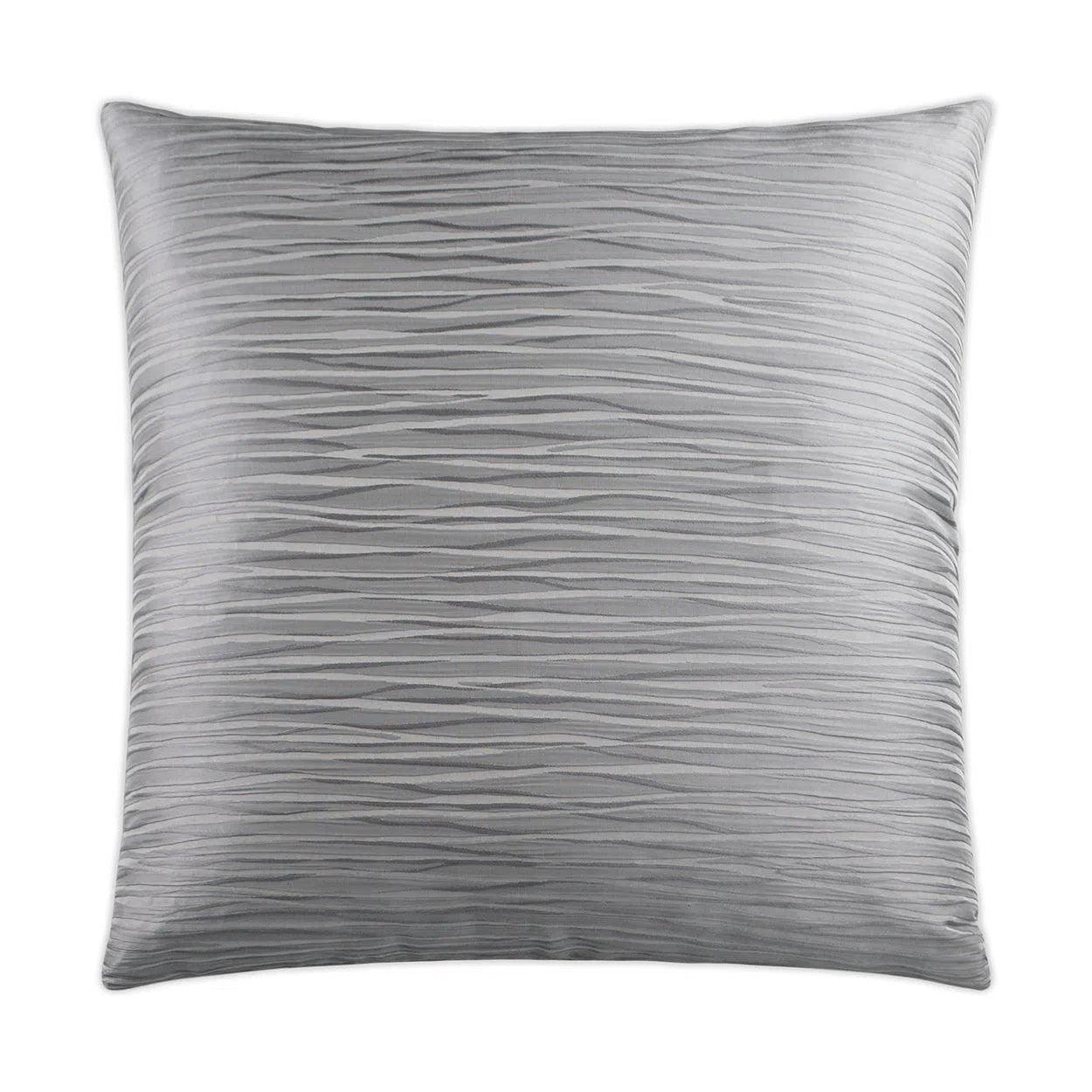 Ripple Iron Grey Throw Pillow With Insert