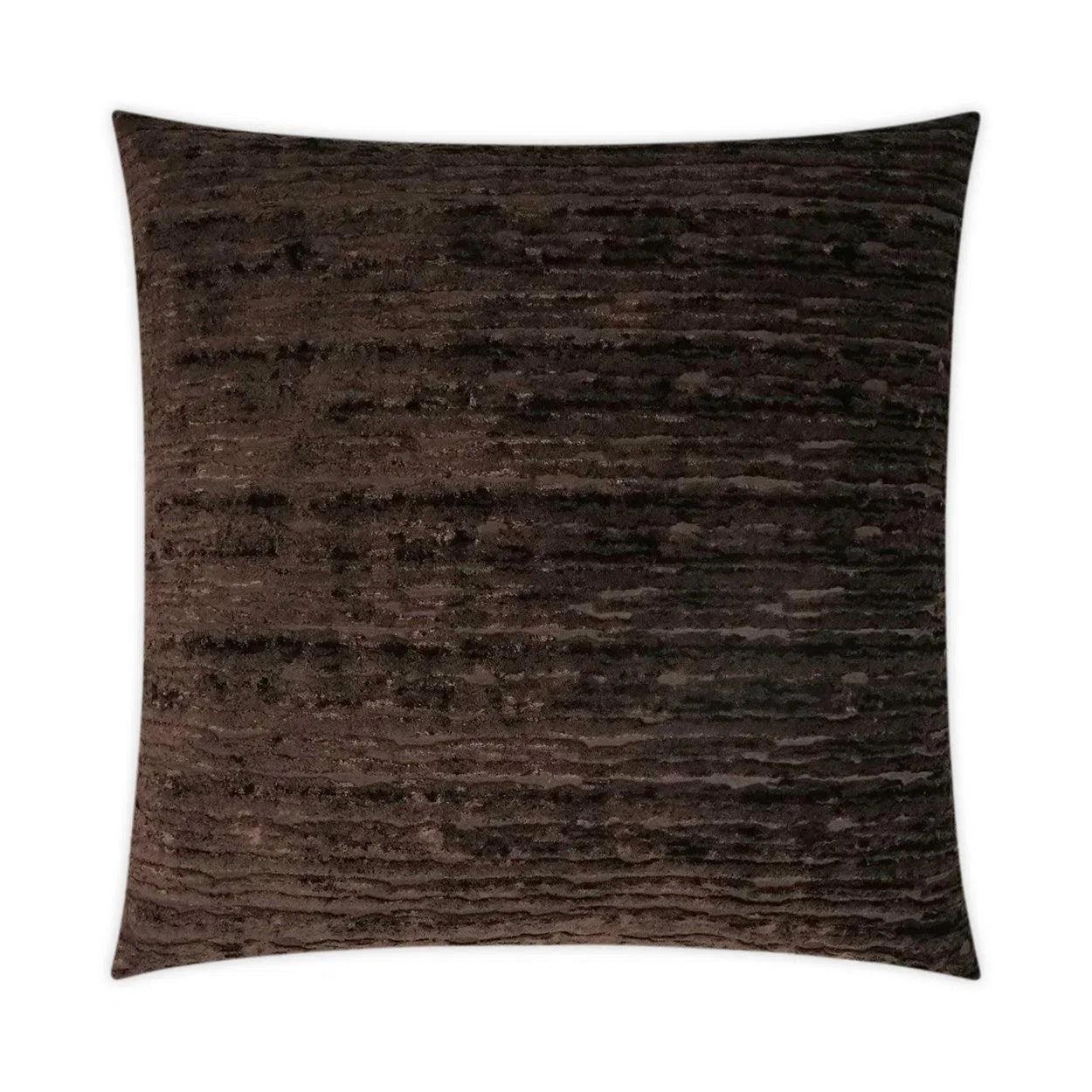 Wake Umber Coffee Brown Throw Pillow With Insert